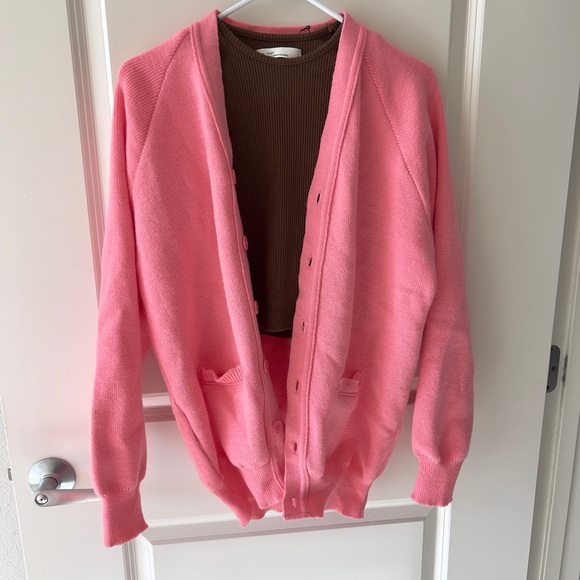 Oak and Fort Ribbed Cropped Slim Fit Seamless Crewneck Waist-length Tank Top - Picture 4 of 7